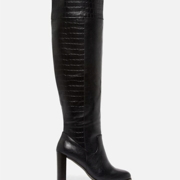 Over knee thigh high crocodile boots - Picture 2 of 10